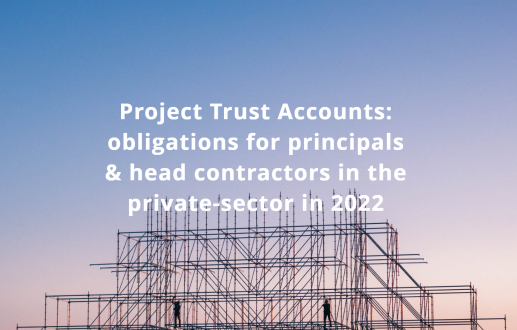 Project Trust Accounts: Are you ready for January 2022?