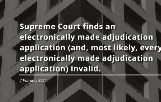 Supreme Court finds an electronically made adjudication application (and, most likely, every electronically made adjudication application) invalid