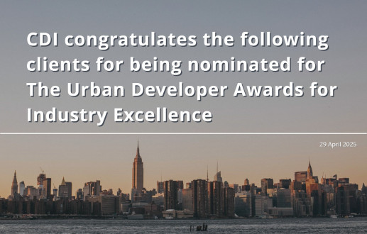 CDI congratulates the following clients for being nominated for The Urban Developer Awards for Industry Excellence
