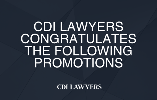 CDI Lawyers is proud to congratulate the following well-deserved promotions.